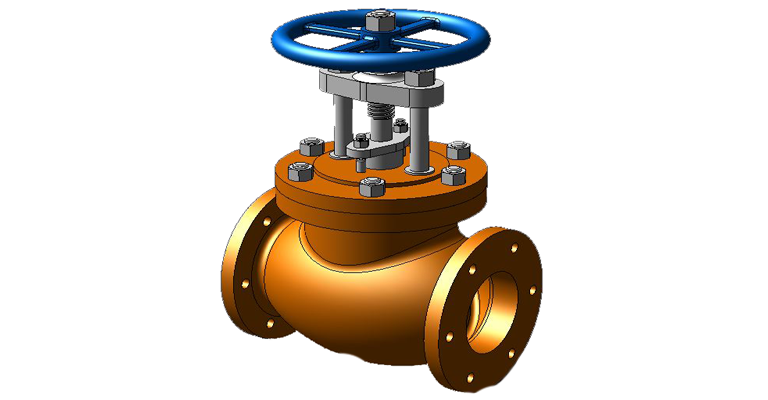 截止閥的CAD模型